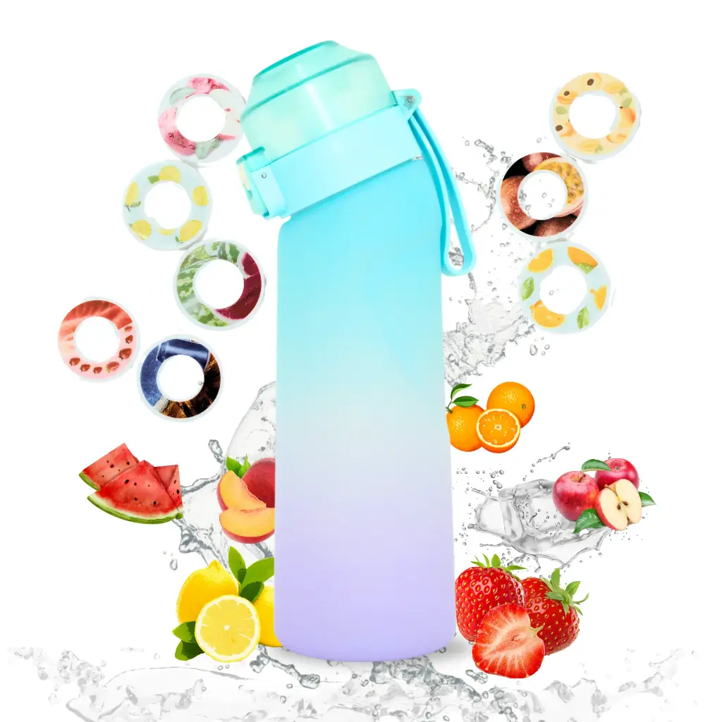 HappiNest Air Water Bottle with Flavour Pods - Flavoured Water Bottle Set & Pod Starter Pack, Scent Air Bottle & Scented Flavours, 0 Sugar