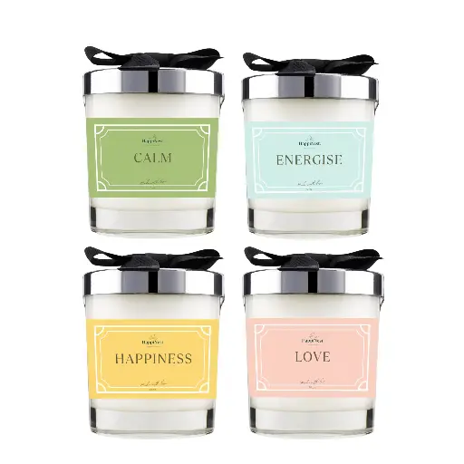 HappiNest 1Pc Modern European Plant Scent Aromatherapy Candle Living Room Bedroom Air Purification Enduring Fragrance Candle Cups Decor