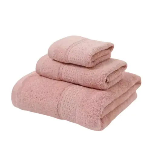 HappiNest 3pcs Luxurious Cotton Towel Set Ultra Soft Highly Absorbent Includes 1 Bath Towels 1 Hand Towels 1 Washcloth For Home Bathroom