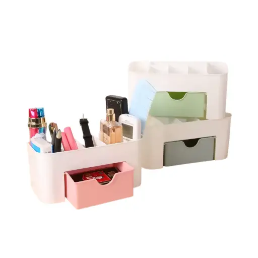 HappiNest New Desktop Double Layer Makeup Organizers Storage Box Cosmetic Drawers Jewelry Display Box Case Container Boxes Organizer New Desktop Double Layer Makeup Organizers Storage Box Cosmetic Drawers Jewelry Display Box Case Container Boxes Organizer